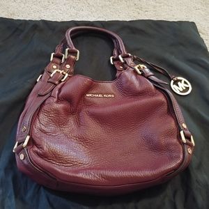 MICHAEL Michael Kors Burgundy Hobo Purse Handbag